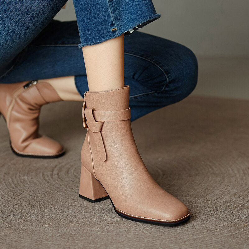 Arizona Bota Feminina Texana Western Cano Curto - Cáqui