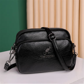 Sydney Bolsa de Couro 3 em 1 - Preto