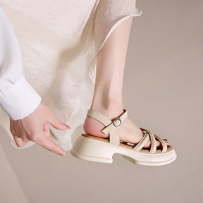 Osaka Sandália Feminina Minimalista Plataforma - Branca
