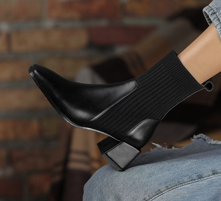 Dallas Bota Feminina Texana Western Cano Curto com Malha - Preto